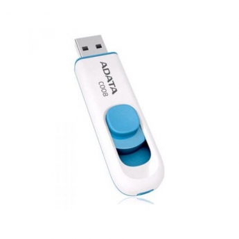 USB Flash Drive ADATA 64Gb, C008, USB2.0, alb+albastru
