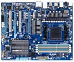 Placa de baza Gigabyte AMD 990X + SB950,PCI-E 2.0,2 + PCI-Ex8 + PCI-Ex4 + 2*PCI Ex1,2 ch, 4 DIMM DDR3 (1866+)/1333/ 1066/ 800,14 USB2.0 (F6, B8)+2 rear USB3.0,6*SATAIII, 0, 1,5, JBOD,GbE LAN (Realtek 8111E),Dual Bios,Dual BIOS