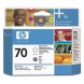 Pachet 2 capete de imprimare HP 70 Gloss Enhancer & Grey Inkjet