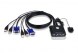 Switch Aten KVM 2-Port USB, telecomanda cu fir selectare porturi